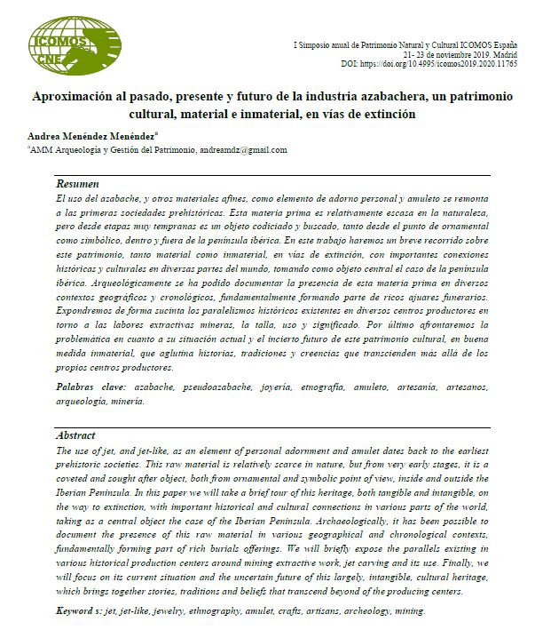 Azabache, patrimonio, minería y artesanía